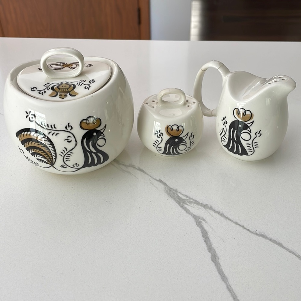 Vintage Chicken Sugar Jar Mid Century Modern-Salt/Pepper